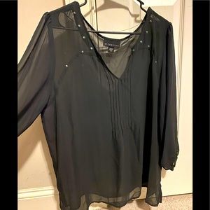 Beautiful Black Blouse with Tank Top